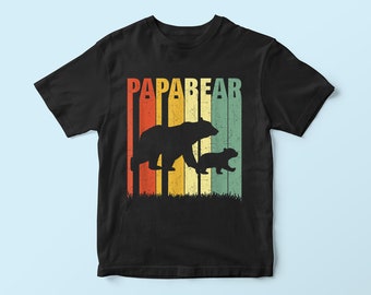 Cool Vintage Dad T-Shirt, Retro Shirt for Dads and Dads, Dad Bear T-Shirt, Father Gift, Father's Day, Birthday Dad, Father and Son