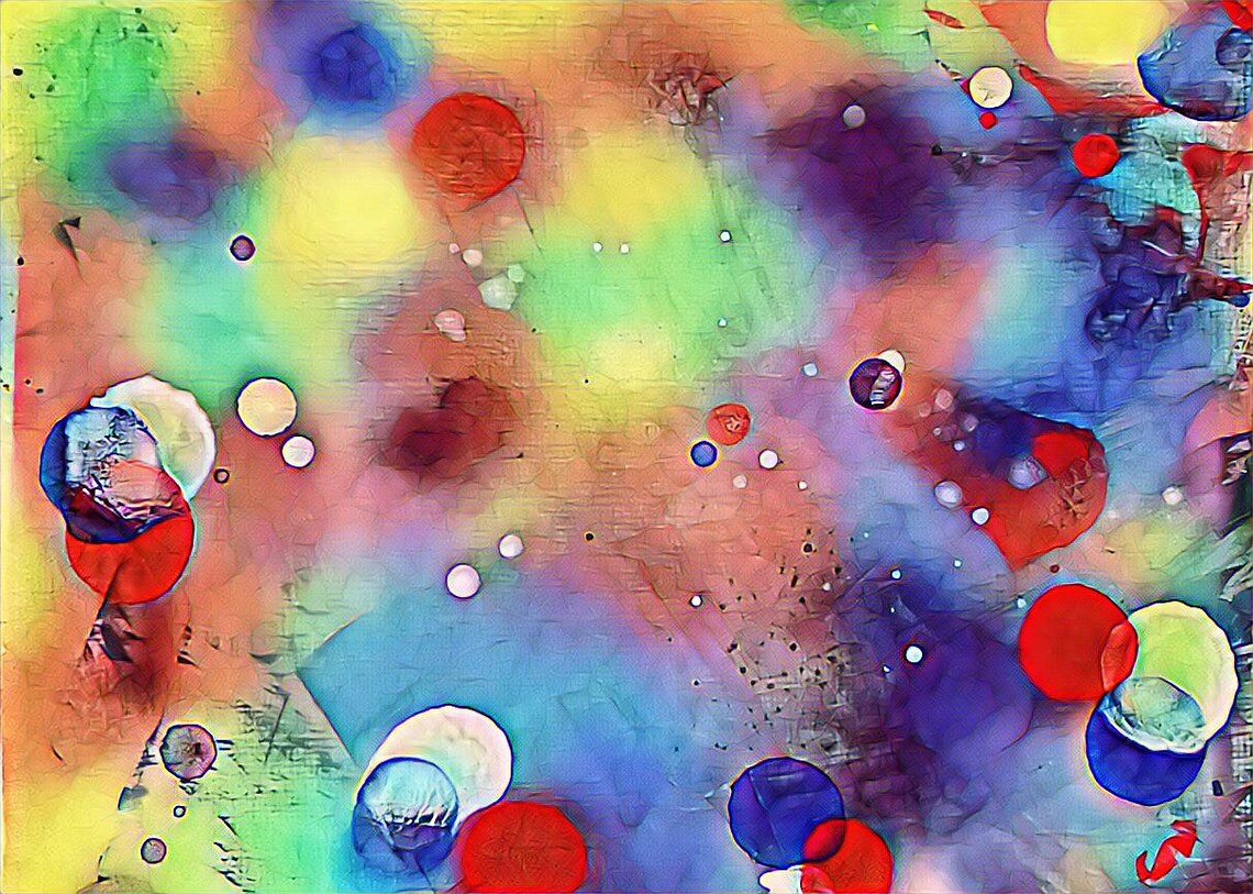 Bubbles colorful bright spray paint primary colors secondary Etsy