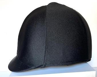 Black  / HORSE RIDING Equestrian HELMET or Hat Cover