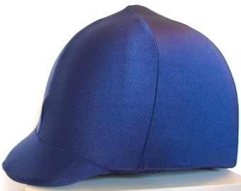 Navy Blue / Prussian Blue HORSE RIDING Equestrian HELMET or Hat Cover