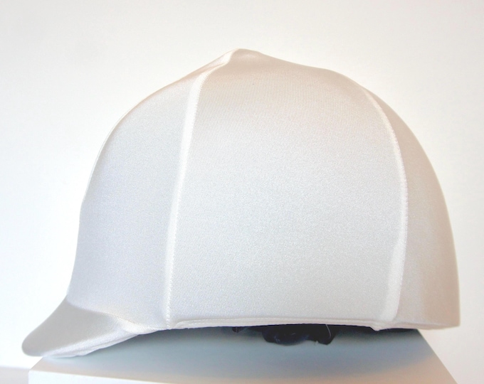 White Helmet Cover / HORSE RIDING Cover / HELMET Cover