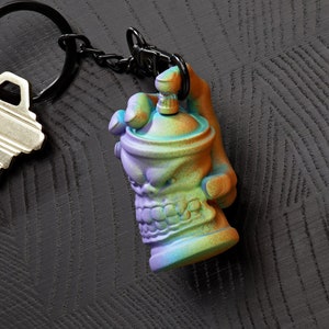 Hand Painted Graffiti Art Spray Can Keychain - 3D Printed Unique Stylish Graffiti Art Keychain Hand Painted  A Must-Have for Art Enthusiasts