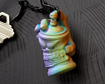 Hand-Painted Graffiti Art Spray Can Keychain: 3D Printed Unique Style