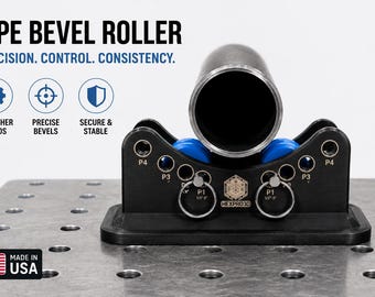 Pipe Bevel Roller System | Magnetic Base | Grinding & Beveling for Welders and Pipe Fitters | Works with 1/2”–10” Pipe