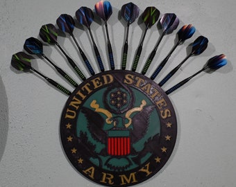 Army Strong Dart Holder - 3D Printed, Holds 4 Dart Sets - Unique and Sturdy