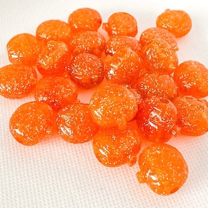Sparkling Pumpkin Beads: Halloween Jewelry Making (20mm)