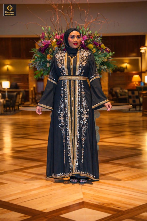 green emerald velvet dress Elegant Embroidered Modest Blue Maxi Dress for Women  Luxury Arabic S   FineLook
