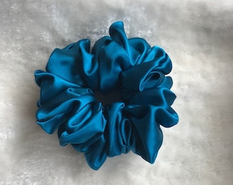 Electric Blue, XL Scrunchie, XL Silky Scrunchie, Oversize Scrunchie, Hair Ties, XL, Large, Hair Accessories, Big Oversized Scrunchie, Hair
