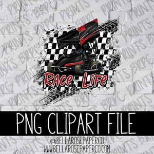 Race Life Sprint Car PNG Clipart, Digital Design for Sublimation, Tshirt PNG, Commercial Use, Sublimation, Dirt Track Racing, Sublimation