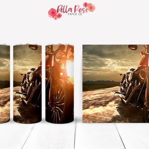 Moto 20oz Skinny Tumbler Design digitale per sublimazione, Tumbler PNG, Uso commerciale, Sublimazione, Biker Tumbler, Moto