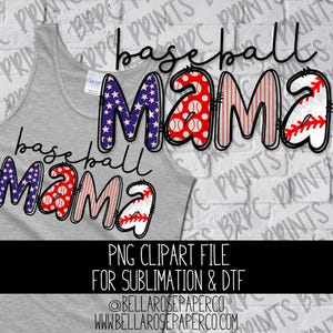 Clipart PNG di Baseball Mama, Design digitale per sublimazione, PNG per maglietta, Uso commerciale, Sublimazione, Stagione del baseball, Sublimazione