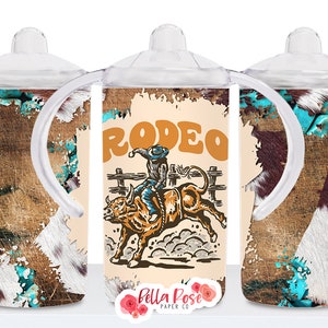 Rodeo Western 12oz Kids Sippy Cup Digital Design for Sublimation, 12 oz Tumbler PNG, Commercial Use, Sublimation Kids, Cowboy Western Sippy