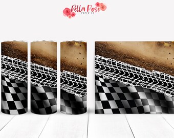 Dirt Track Racing 20oz Skinny Tumbler Digital Design for Sublimation, Tumbler PNG, Commercial Use, Sublimation, Racing Tumbler, Late Model