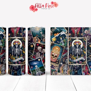 Envoltura para vaso delgado de 20 oz con la última carta del tarot Flying Fuck, diseño digital para sublimación, vaso PNG, uso comercial, sublimación, vaso de bruja