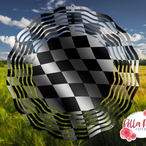Racing Zielflagge Wind Spinner DIGITAL Design für Sublimation 10 &quot;x 10&quot; Wind Spinner jpeg, kommerzielle Nutzung Sublimation, Racing Spinner