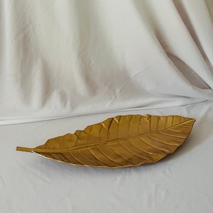 Golden Leaf Wall Hanging or Table Tray