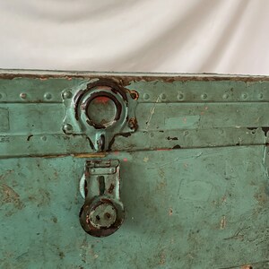 Vintage Weathered Green Suitcase image 2