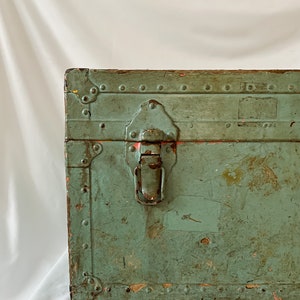 Vintage Weathered Green Suitcase image 1