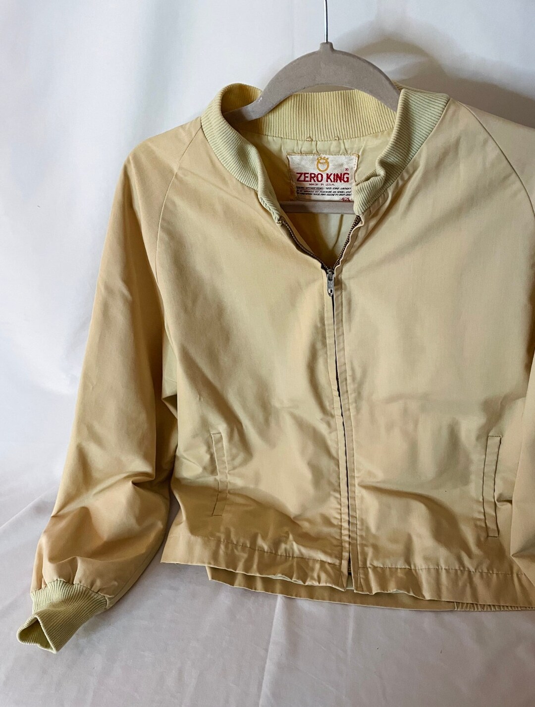 Vintage Zero King Tan Bomber Jacket Made in the USA Etsy