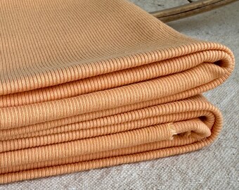 Melon 2x1 Rib Soft Stretchy Breathable Knit Fabric for Sewing Apparel Baby Clothes Neckbands Cozy Loungewear Modern Fabric For Sewing