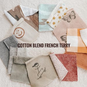 Cotton Blend Large Loop French Terry Fabric Soft Absorbent Knit Material for Towels Robes Baby Items & DIY Sewing Projects