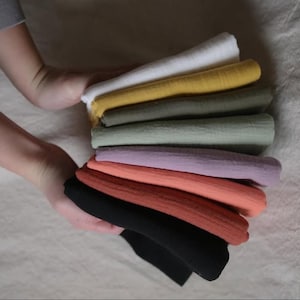 Heavy Cotton Double Gauze  Soft, Breathable Textured Fabric for Apparel Baby Blankets Home Décor DIY Sewing Projects