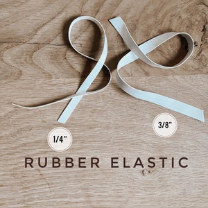 Rubber Elastic in 2 Widths Durable Stretchy, Latex-Free Elastic for Sewing Swimwear SportswearUpholstery DIY Craft Projects