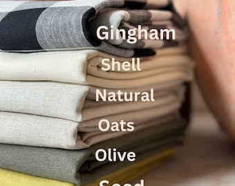 Soft Rayon Linen Blend Woven Fabric by the Half Yard Lightweight Breathable Drapey Material for Apparel DIY Sewing Crafts