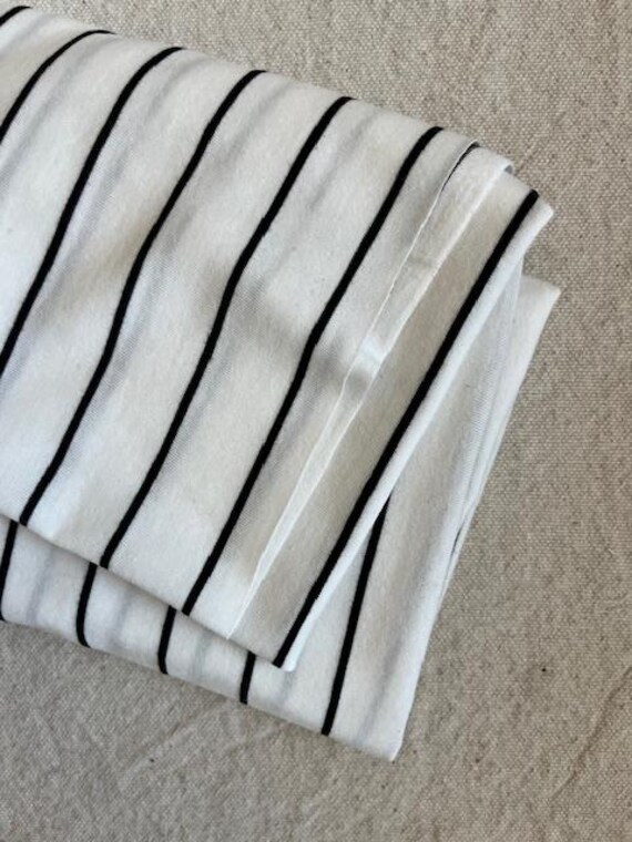 Meterware Gestreifter Jersey Stoff Jerseystoff Gestreift Rauchmint