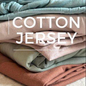 100% Cotton Jersey Fabric Soft and Breathable Knit Material for Sewing Clothing DIY Apparel T-Shirts Dresses and Craft Projects
