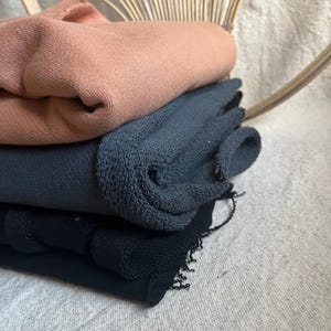 Heavyweight 100% Cotton French Terry Fabric Thick Soft Loopback Knit Fabric for Cozy Sweatshirts Joggers Loungewear Projects Modern Fabric