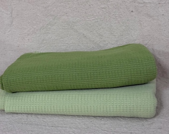 Cotton Poly Blend Pointelle Knit Fabric Soft Breathable Stretch Knit for Tops Dresses Baby Sewing by the Half Yard