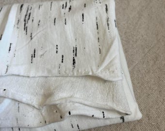 Drukowana bawełniana dzianina frotte w poziome paski Miękka, elastyczna dzianina do szycia Bluzy Spodnie dresowe Odzież dziecięca Odzież DIY, rękodzieło
