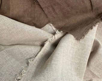 Lightweight Linen Fabric by the Half Yard 4 oz 100% Linen Cloth for Sewing Dresses Blouses Apparel Curtains & DIY Projects