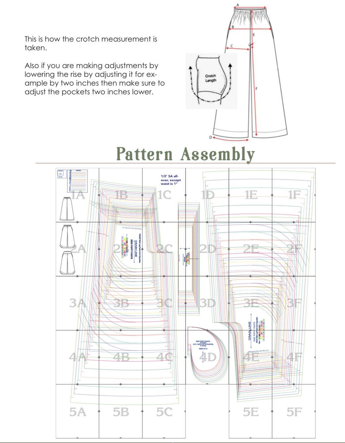 Wide Leg Pants Sewing Pattern PDF | Women’s Easy Pants | Projector ...
