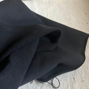 Heavyweight 100% Cotton French Terry Black Soft Durable Breathable Fabric for Hoodies Joggers Sweatshirts Cozy Apparel