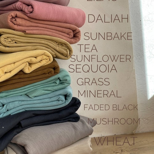 100 Organic Cotton Slub Jersey Knit 10oz dk Olive Etsy