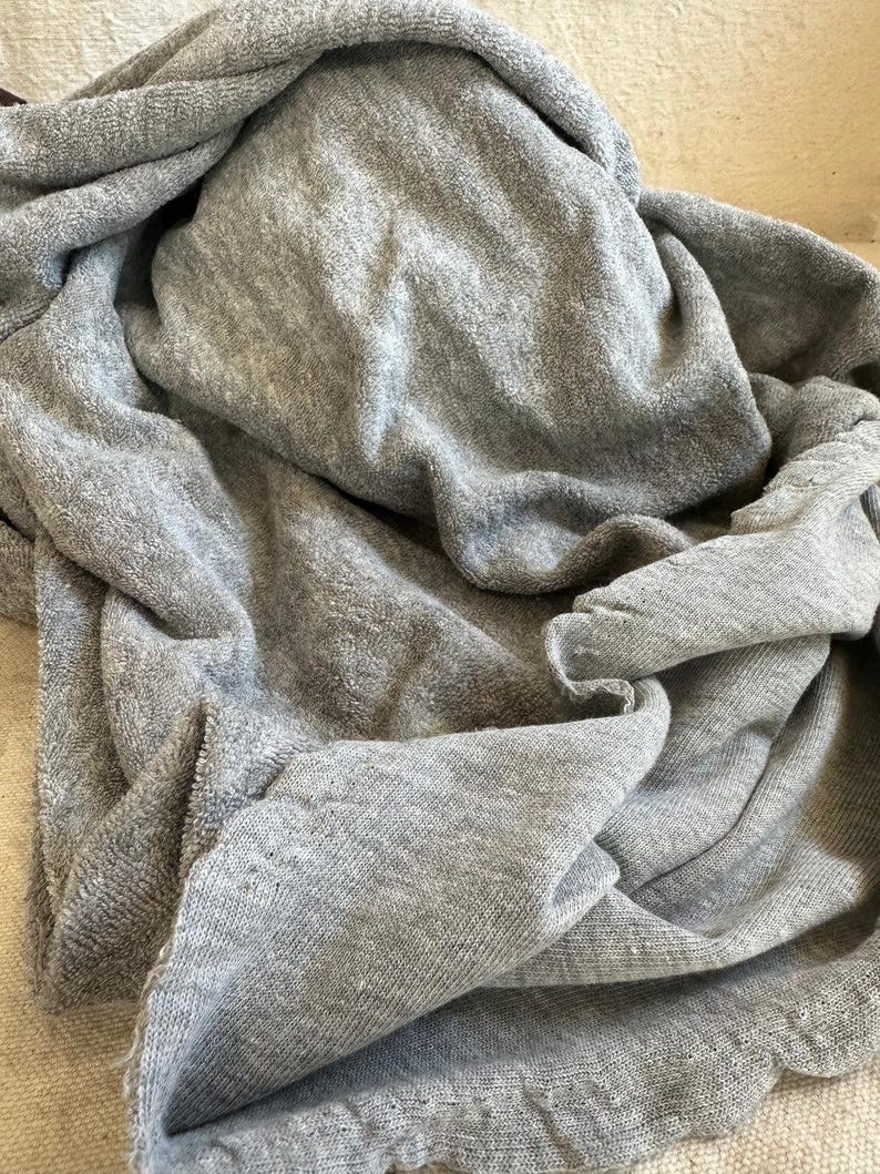 Tejido de rizo esponjoso 100 % algodón orgánico: tejido suave, absorbente y ecológico para coser prendas, ropa de bebé y ropa de estar cómoda. imagen 8
