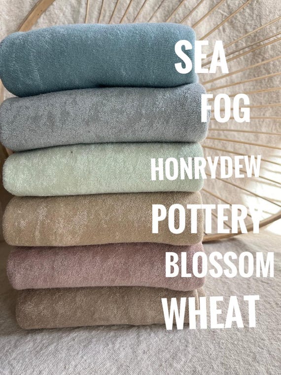 100% Organic Cotton Sponge Knit Terry – Soft, Absorbent, Eco-Friendly Fabric for Sewing Apparel, Baby Clothes & Cozy Loungewear