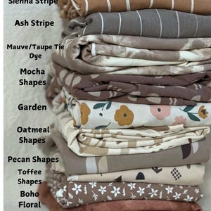 Eco Bamboo Organic Cotton Jersey Knit Fabric Soft Stretchy Sustainable Prints for Clothing Baby Apparel Modern Fabric For Sewing