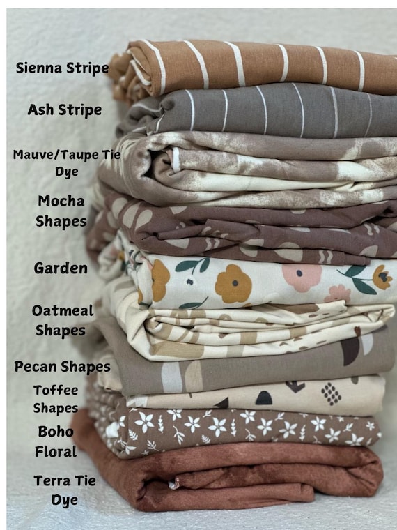 Eco Bamboo Organic Cotton Jersey Knit Fabric Soft Stretchy Sustainable Prints for Clothing Baby Apparel Modern Fabric For Sewing