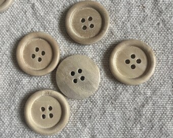 Boutons en bois de 2,5 cm (1 po.)