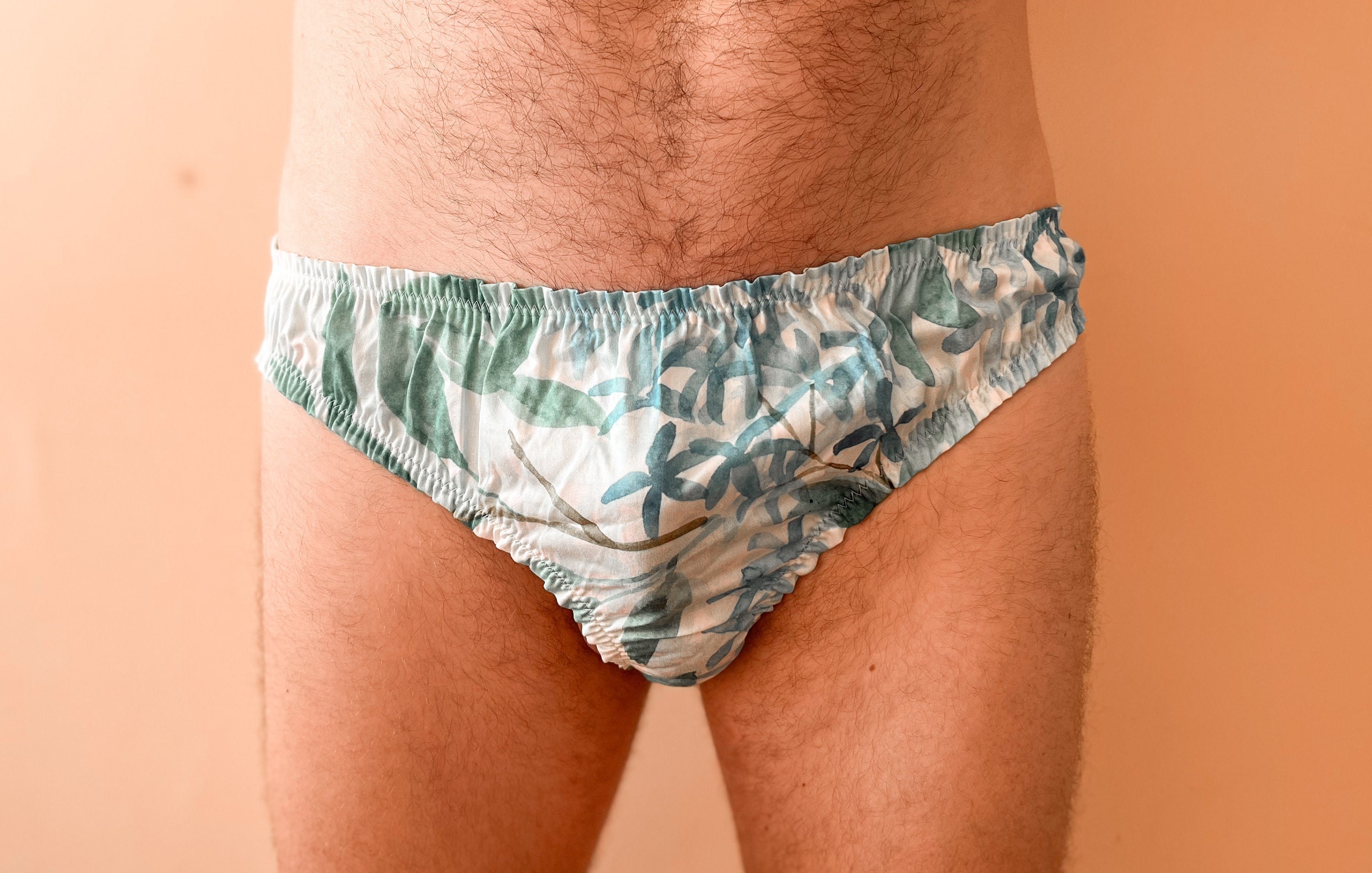 Flora / Green Teal Cotton Soft Satin Cotton Panties / Unisex