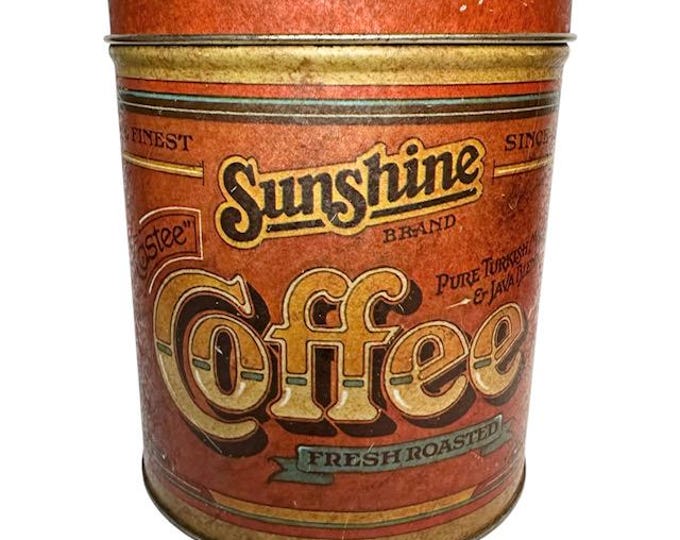 1970's Sunshine Coffee Vintage Tin