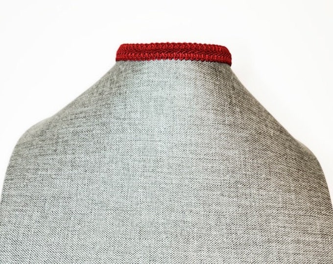 Red Lace Choker, Simple Choker, Minimalist, Elegant, Pretty, Classic