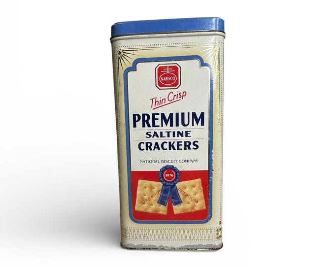 Rare Vintage Nabisco Brand Saltine Crackers Tin - 1993