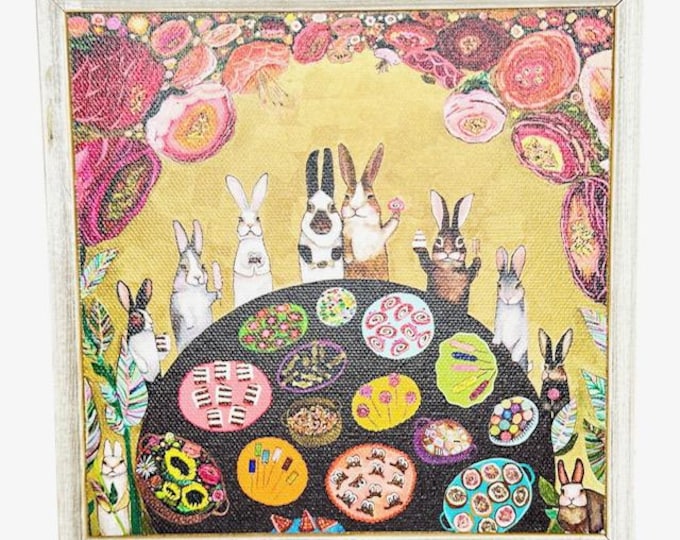 Carrot Cake Mini Framed Canvas Art 6" x 6"