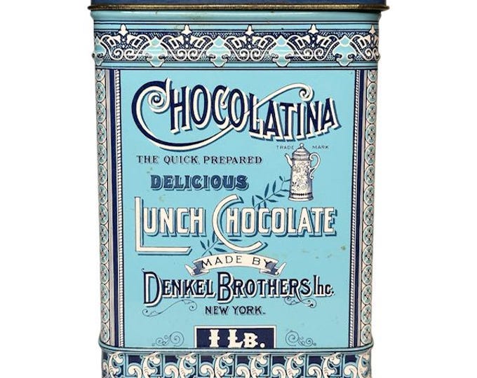 Denkel Brothers Chocolatina Vintage Blue Tin