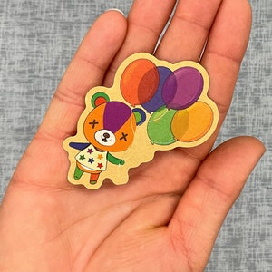 Animal Crossing Stitches Villager Kraft Paper Sticker, ACHN, New Horizons, Nintendo Switch, Switch Calcomanías, Pegatinas del Planificador