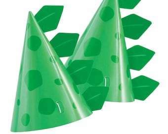 Gorros de fiesta de dinosaurios x 8, Gorros de cumpleaños de dinosaurios, Decoraciones para fiestas de dinosaurios, Gorros de fiesta de dinosaurios, Artículos para fiestas de dinosaurios